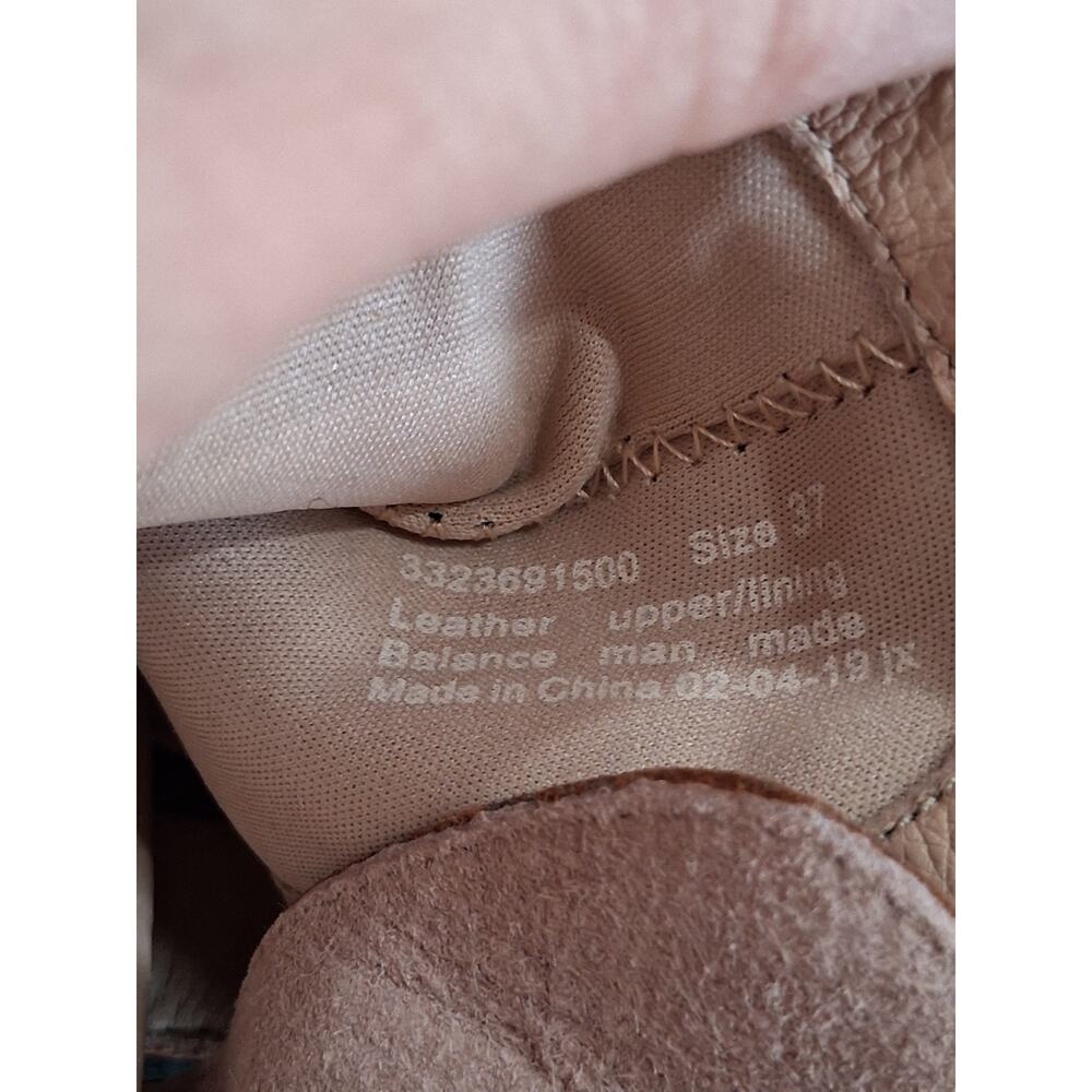 Dansko Sandals SZ 6.5-7 Arlene Platform Peep Toe Leather Stacked Block Heel Boho - Picture 12 of 12